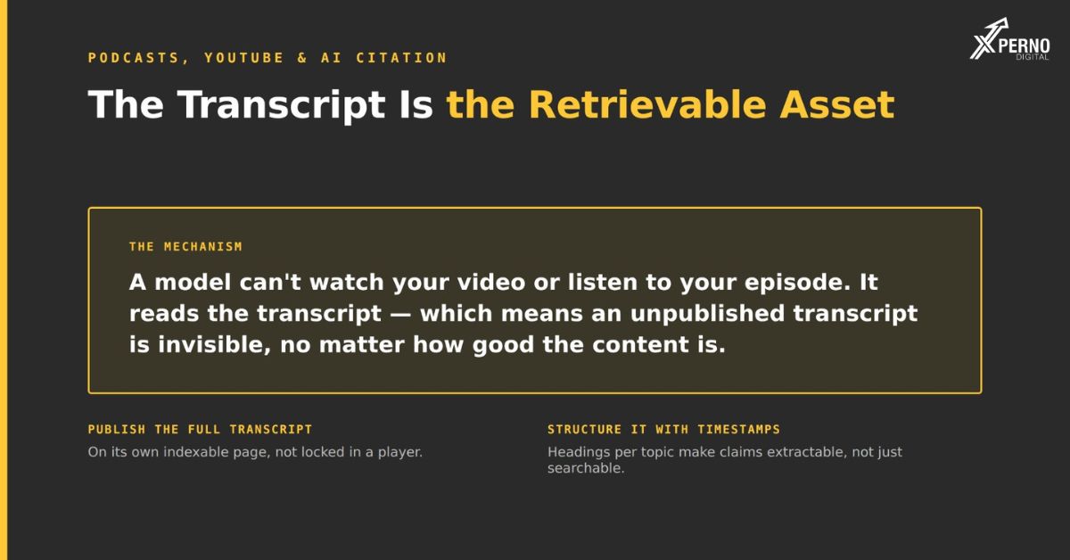 Do podcast and video mentions affect AI visibility