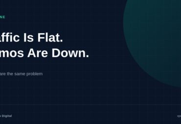 What causes flat traffic alongside falling demo requests
