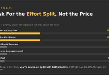 What does a GEO engagement cost