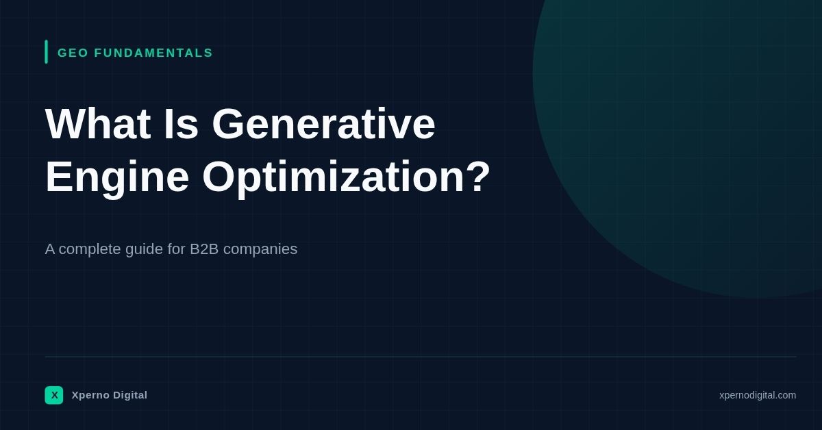 What is Generative Engine Optimization
