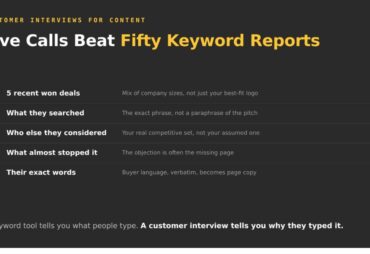 Why do customer interviews produce citable content